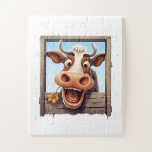 Wunderbares Kuhpuzzle für Kinder Puzzle