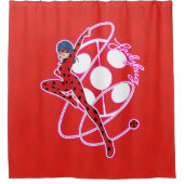 Wunderbares Ladybug-Abzeichen Duschvorhang (Vorderseite)