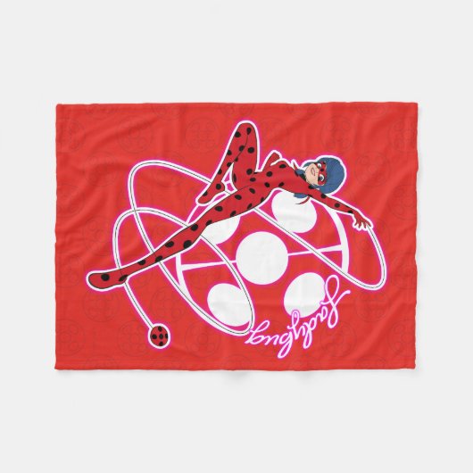 Wunderbares Ladybug-Abzeichen Fleecedecke (Vorderseite (Horizontal))