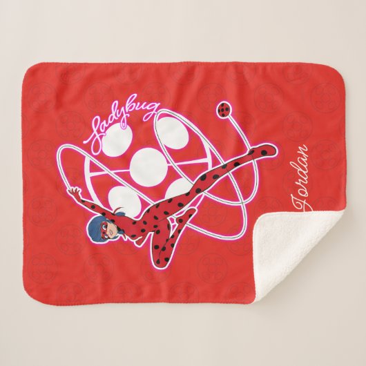 Wunderbares Ladybug-Abzeichen Sherpadecke (Vorderseite (Horizontal))