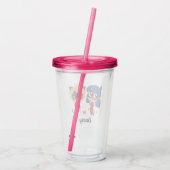 Wunderbares Ladybug & Cat Noir Chibi Gastgeschenk Acryltrinkbecher (Rückseite)