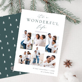 Wunderbares Leben | 6 FotoCollage Feiertagskarte