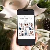 Wunderbares Leben | 6 FotoCollage Feiertagskarte