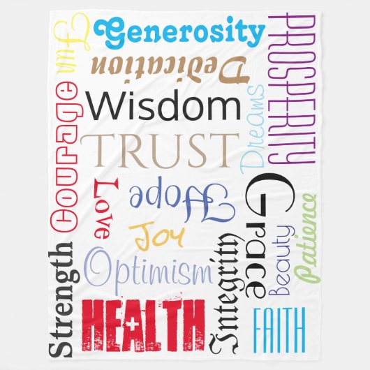 Wunderbares Leben wünscht Baby umfassende Fleecedecke (Vorderseite)