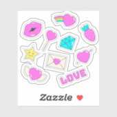 Wunderbares Liebes-Sticker-Set Aufkleber (Blatt)