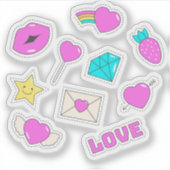 Wunderbares Liebes-Sticker-Set Aufkleber (Vorderseite)