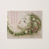 Wunderbares Mädchen mit Blume Puzzle (Horizontal)