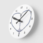 Wunderbares Medaillen-Rosenbeet Runde Wanduhr (Winkel)