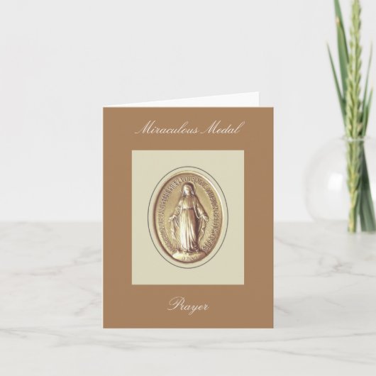 Wunderbares Medaillengebet Karte (Vorderseite)