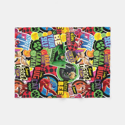 Wunderbares Muster für Superhelden Fleecedecke (Vorderseite (Horizontal))