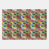 Wunderbares Muster für Superhelden Geschenkpapier Set (Vorderseite 3)