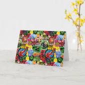 Wunderbares Muster für Superhelden Karte (Gelbe Blume)