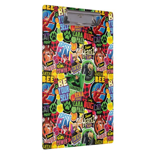 Wunderbares Muster für Superhelden Klemmbrett (Rechts)