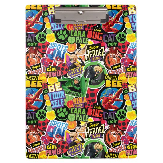 Wunderbares Muster für Superhelden Klemmbrett (Vorderseite)