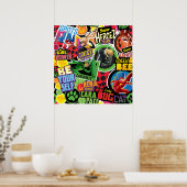 Wunderbares Muster für Superhelden Poster (Küche)