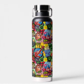 Wunderbares Muster für Superhelden Trinkflasche (Rückseite)