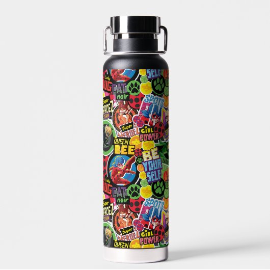 Wunderbares Muster für Superhelden Trinkflasche (Rückseite)