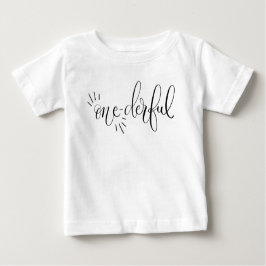 Wunderbares Onederful erstes Geburtstags-T-Shirt Baby T-shirt