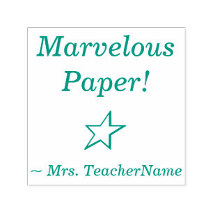 "Wunderbares Papier!" + Name des Instrukteurs Gumm Permastempel
