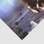 Wunderbares Pferd mit Mond in der Nacht Seidenpapier (Ausschnitt)