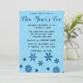 Wunderbares, Phantastisches, blauer Schneeflocken  Einladung (Stehend Vorderseite)