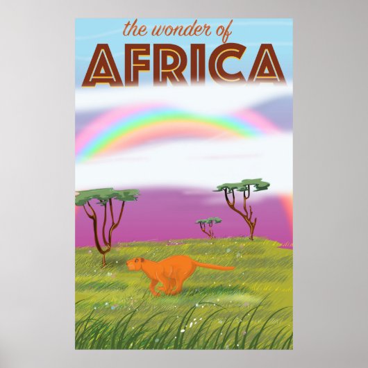 Wunderbares Reiseplakat über Afrika Poster (Vorne)