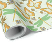 Wunderbares Schmetterlingsmuster Geschenkpapier (Rolleneckpunkt)