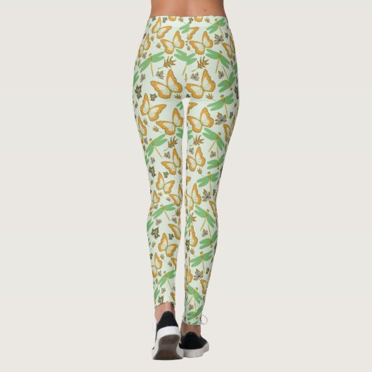 Wunderbares Schmetterlingsmuster Leggings (Rückseite)