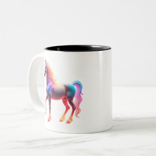 Wunderbares Shiny Pferd Zweifarbige Tasse (Vorderseite Links)