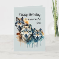 Wunderbares Son Birthday - Wolf und Pack Quote