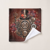 Wunderbares Steampunk-Design Badhandtuch Set (Waschlappen)