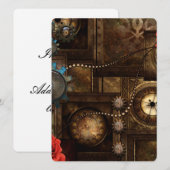 Wunderbares Steampunk-Design Einladung (Vorne/Hinten)