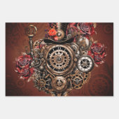 Wunderbares Steampunk-Design Geschenkpapier Set (Vorderseite 2)