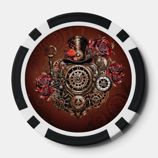 Wunderbares Steampunk-Design Pokerchips (Rückseite)