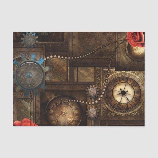 Wunderbares Steampunk-Design Seidenpapier (Vorderseite)