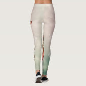 Wunderbares steampunk Mädchen, goldener Entwurf Leggings (Rückseite)