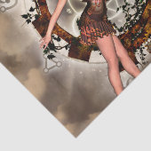 Wunderbares steampunk Mädchen Seidenpapier (Ausschnitt)