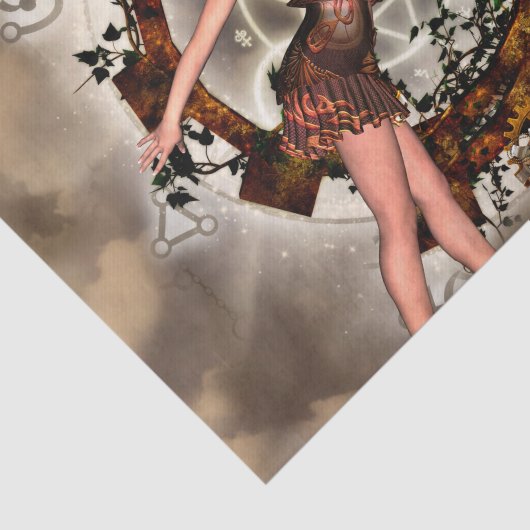 Wunderbares steampunk Mädchen Seidenpapier (Ausschnitt)