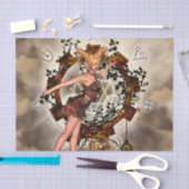 Wunderbares steampunk Mädchen Seidenpapier (Handwerk)