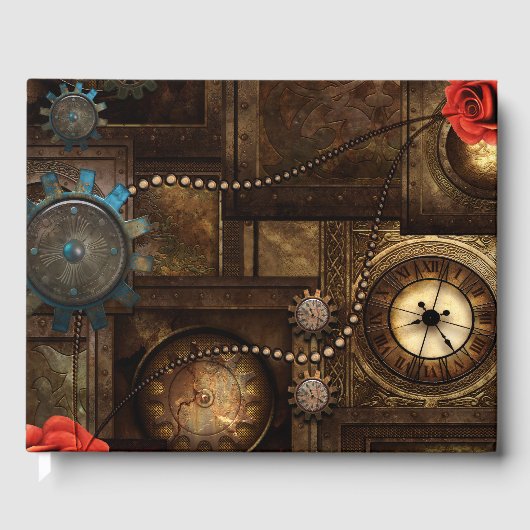 Wunderbares Steampunkdesign Gästebuch (Vorderseite)