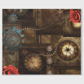 Wunderbares Steampunkdesign Geschenkpapier (Flach)
