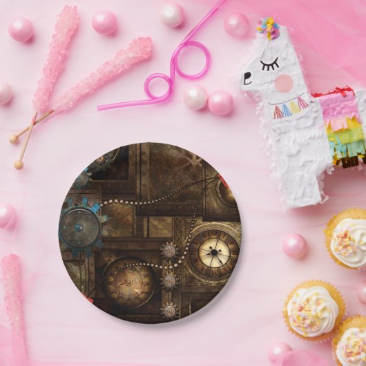 Wunderbares Steampunkdesign Pappteller (Party)