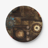 Wunderbares Steampunkdesign Pappteller (Vorderseite)