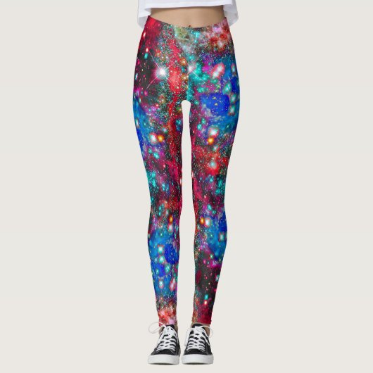 Wunderbares Sternenfeld über Print-Leggings Leggings (Vorderseite)