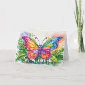 Wunderbares Tanzen Butterfly Happy Birthday Karte (Vorderseite)