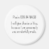 Wunderbares und Phantastisches Bibelverse Christli Magnet (Vorne)