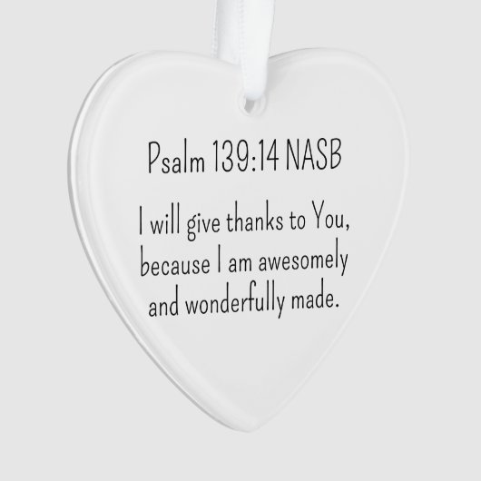 Wunderbares und Phantastisches Bibelverse Weihnach Ornament (Vorderseite)