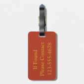 Wunderbares Weltpaletten-Streifen-Monogramm Gepäckanhänger (Rückseite vertikal)