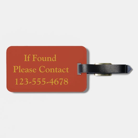 Wunderbares Weltpaletten-Streifen-Monogramm Gepäckanhänger (Rückseite horizontal)