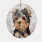 Wunderbares yorkie keramikornament (Links)